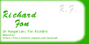 richard fon business card