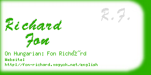 richard fon business card